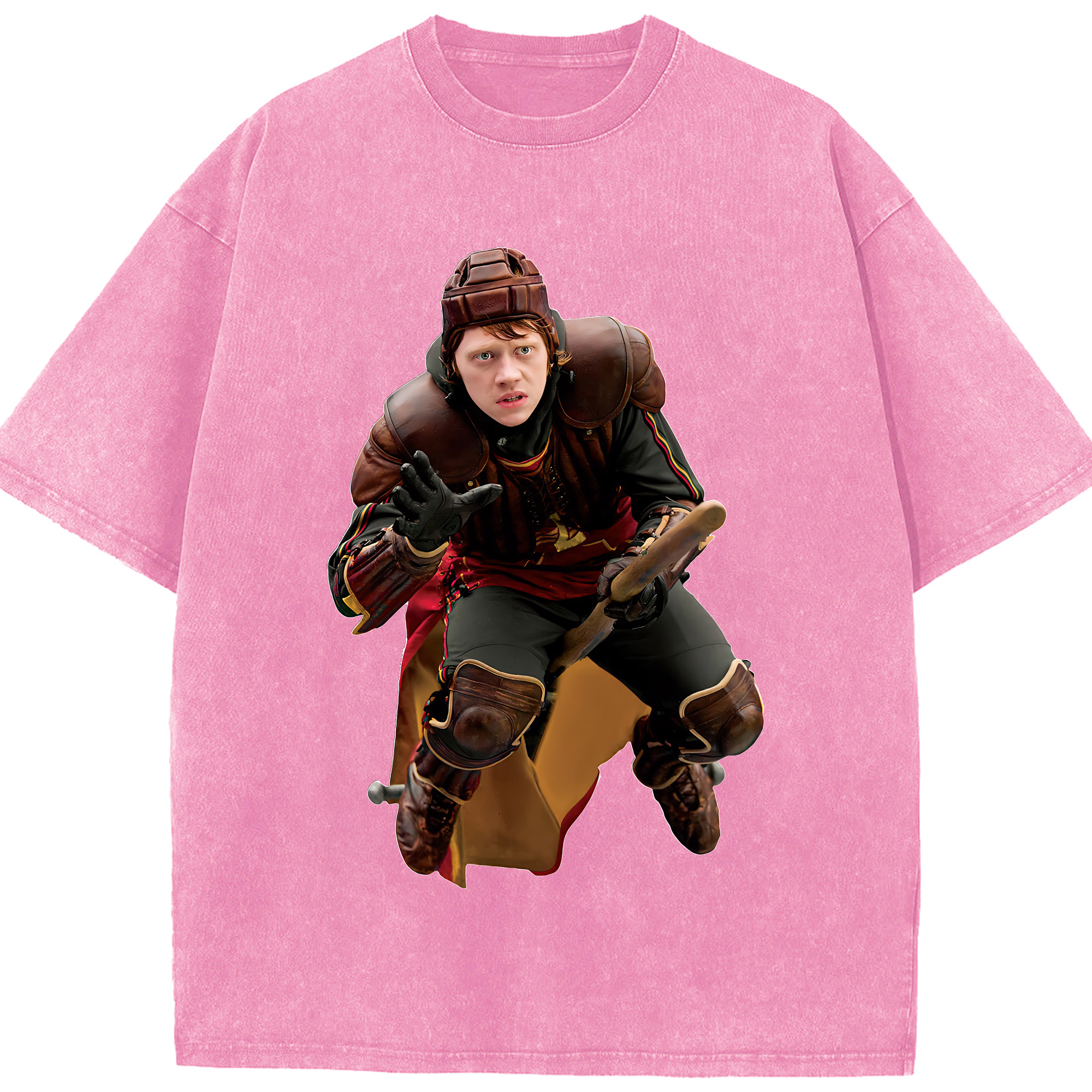 （画像用） Harry Potter ハリー・ポッターシリーズ 綿100% ヴィンテージ風 半袖Tシャツ（フロントプリント）